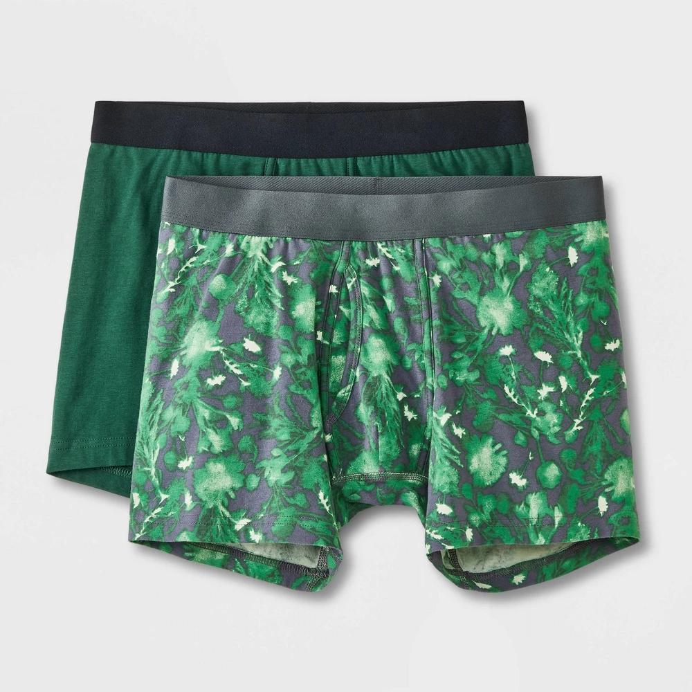 Mens Boxer Briefs 2pk - Goodfellow & Co Green Product Image