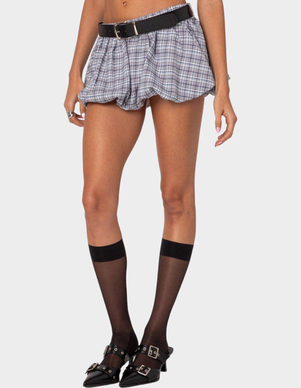 EDIKTED Plaid Bubble Micro Skort Product Image