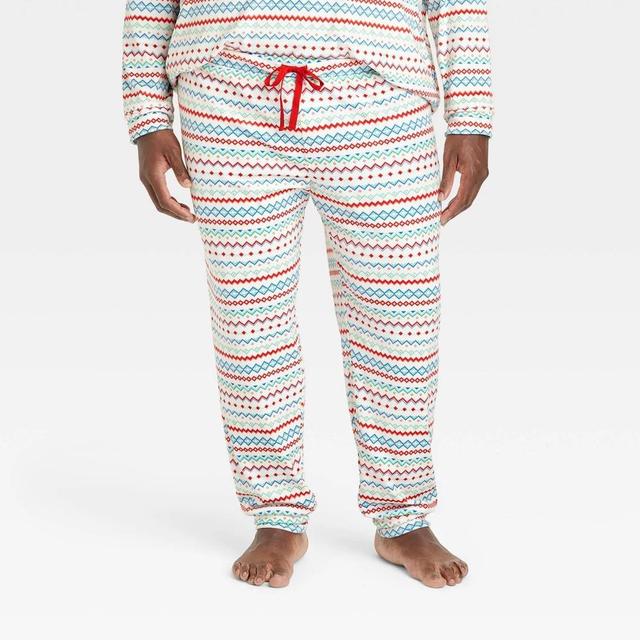 Mens Big & Tall Fair Isle Print Snuggly Soft Holiday Matching Family Pajama Pants - Wondershop 5XLT Product Image