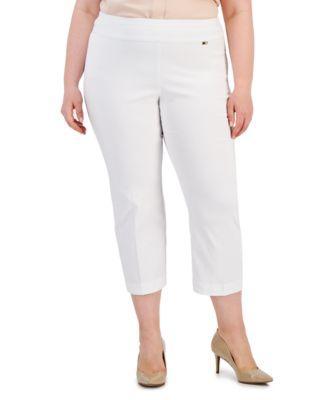 I.n.c. International Concepts Plus Size Mid-Rise Pull-On Capri Pants, Created for Macys Product Image