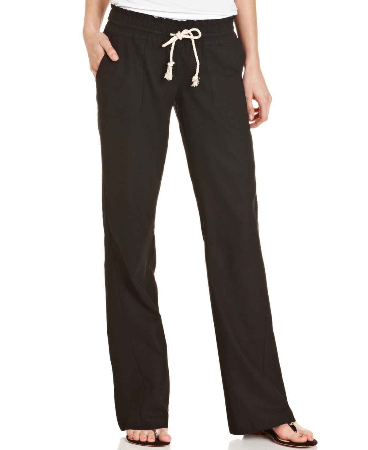 Roxy Oceanside Linen Blend Wide Leg Pants Product Image