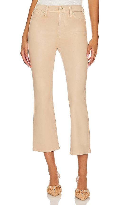 7 For All Mankind High Waisted Slim Kick in Beige. Size 32, 34. Product Image