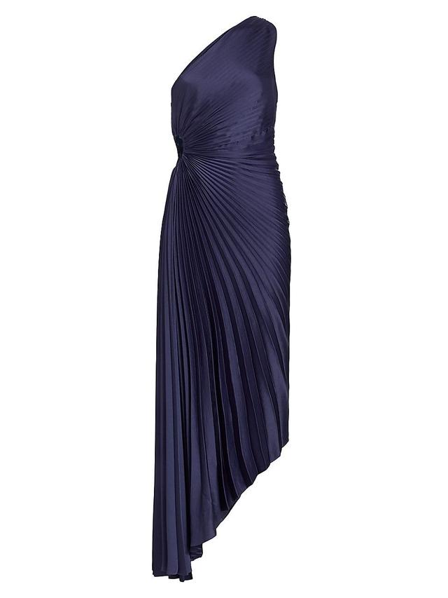 Womens Delfina Asymmetrical Pleated Dress Product Image