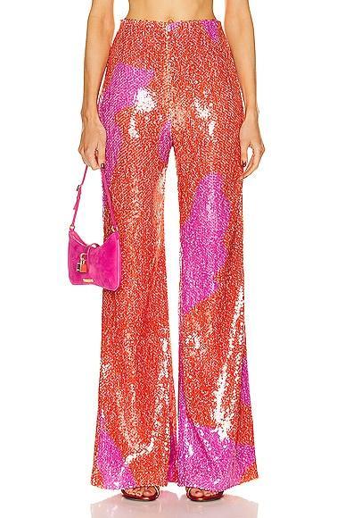 SILVIA TCHERASSI Avellino Pant in Pink,Orange Product Image