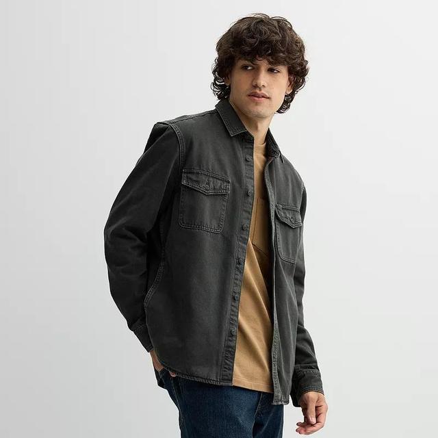 Mens Sonoma Goods For Life Garment Dyed Overshirt Product Image