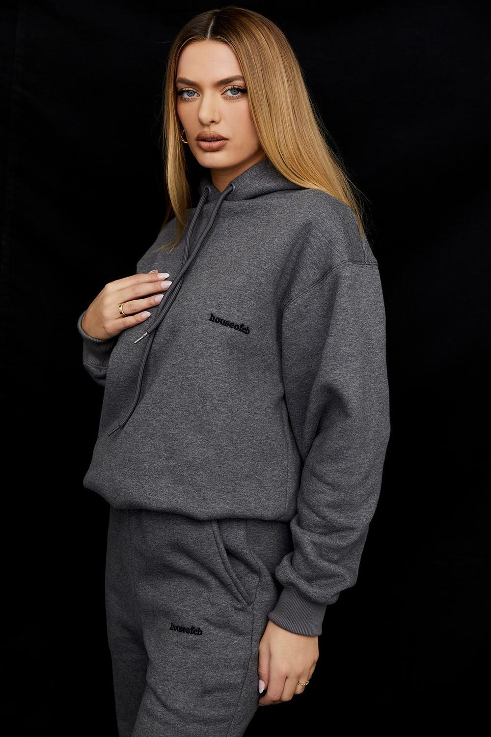 Halo Dark Grey Oversized Hoodie Product Image