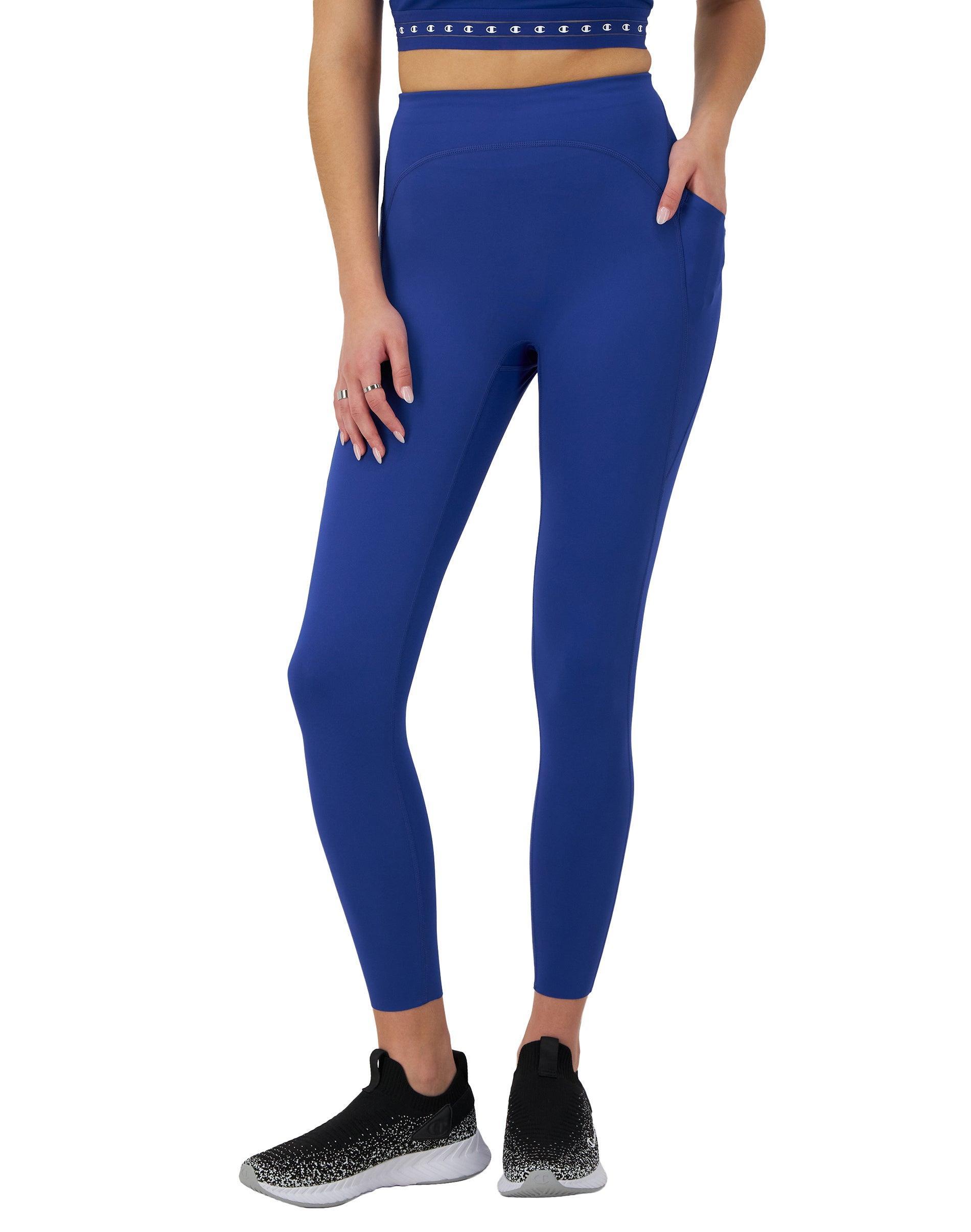 Womens Champion Absolute 7/8 Leggings, C Logo Aztec Blue M Product Image