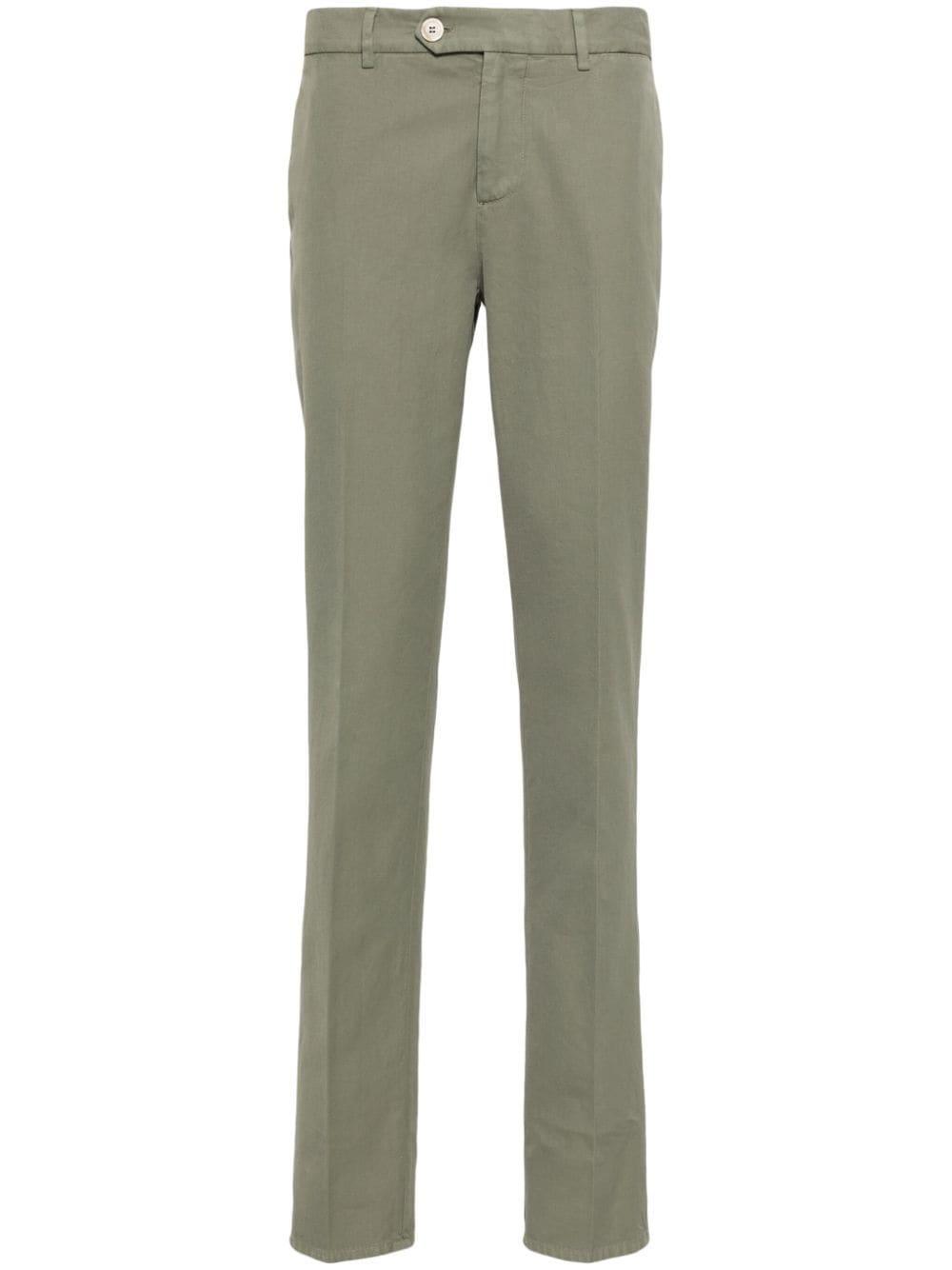 Mid-rise Tapered Chinos In Green Product Image