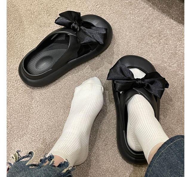 Bow Platform Slide Sandals Product Image