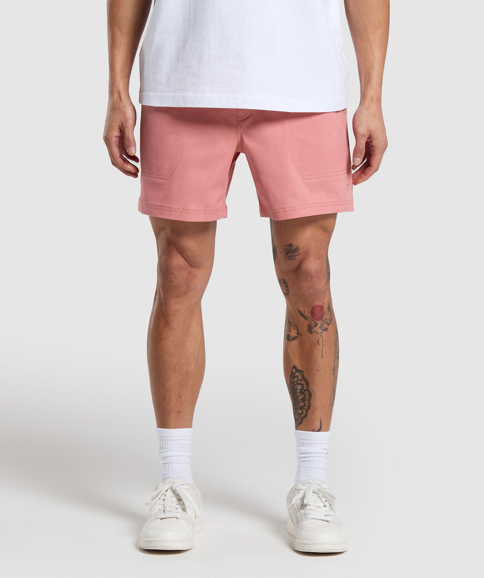 Gymshark Rest Day Woven Shorts - Classic Pink Male Product Image