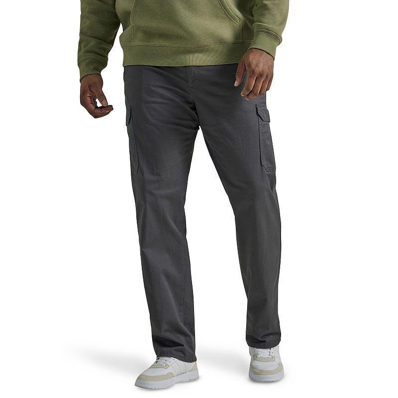 Big & Tall Lee Extreme Motion Twill Cargo Pants, Mens Grey Product Image