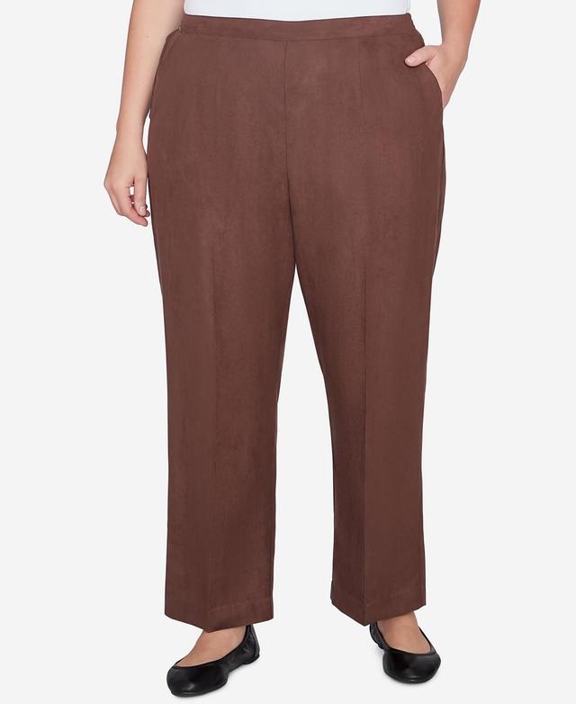 Plus Size Alfred Dunner Classic Short Pants, Womens Brown Product Image