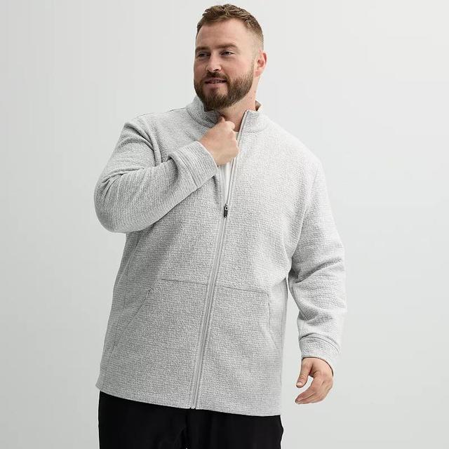 Big & Tall FLX Textured Full Zip Jacket, Mens Grey Grey Product Image