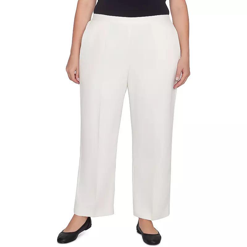 Plus Size Alfred Dunner Soft Heather Microfiber Short Length Pants, Womens Product Image