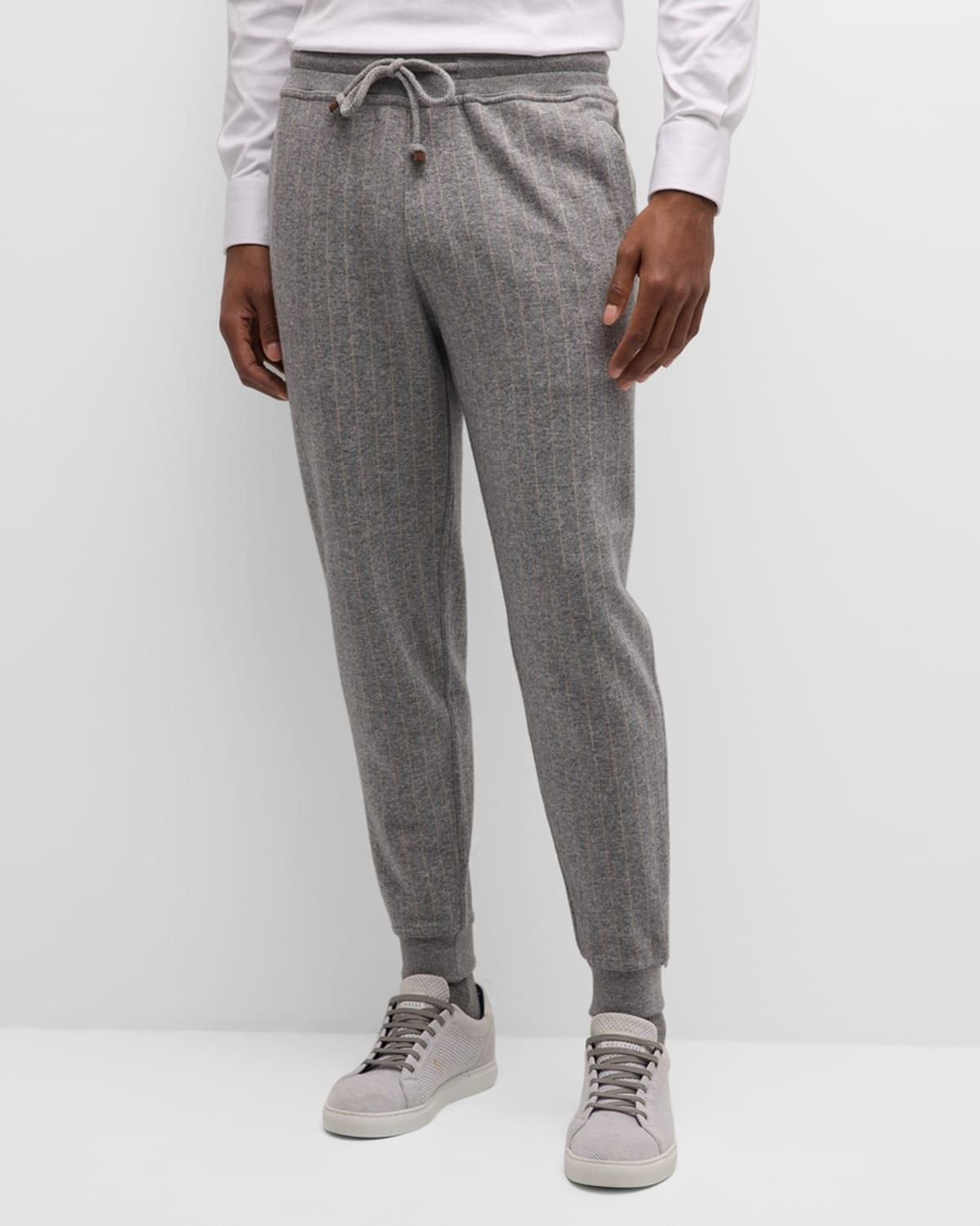 Mens Cashmere and Cotton Banded Sweatpants Product Image