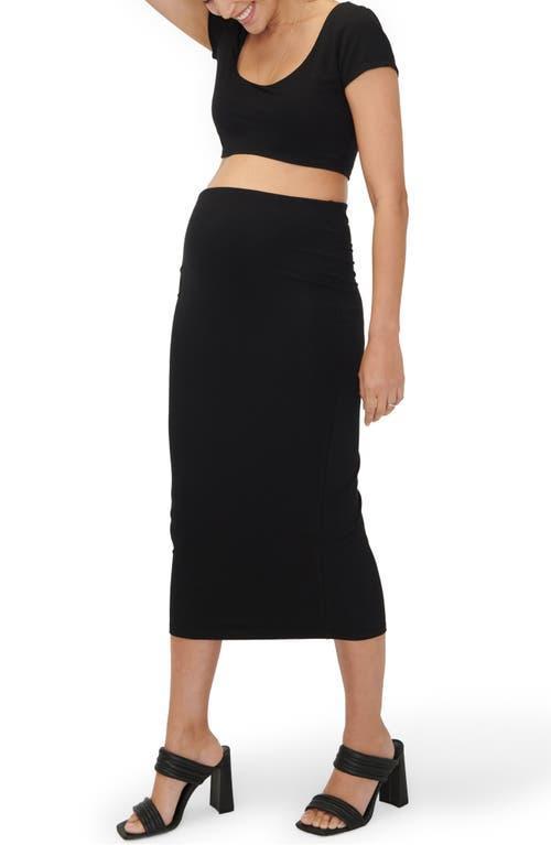 Womens The Over The Bump Maternity Body Midi Skirt Product Image