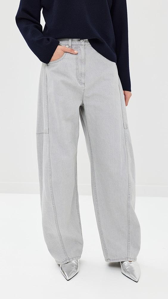 Tibi Grey Denim Sid Jeans | Shopbop Product Image