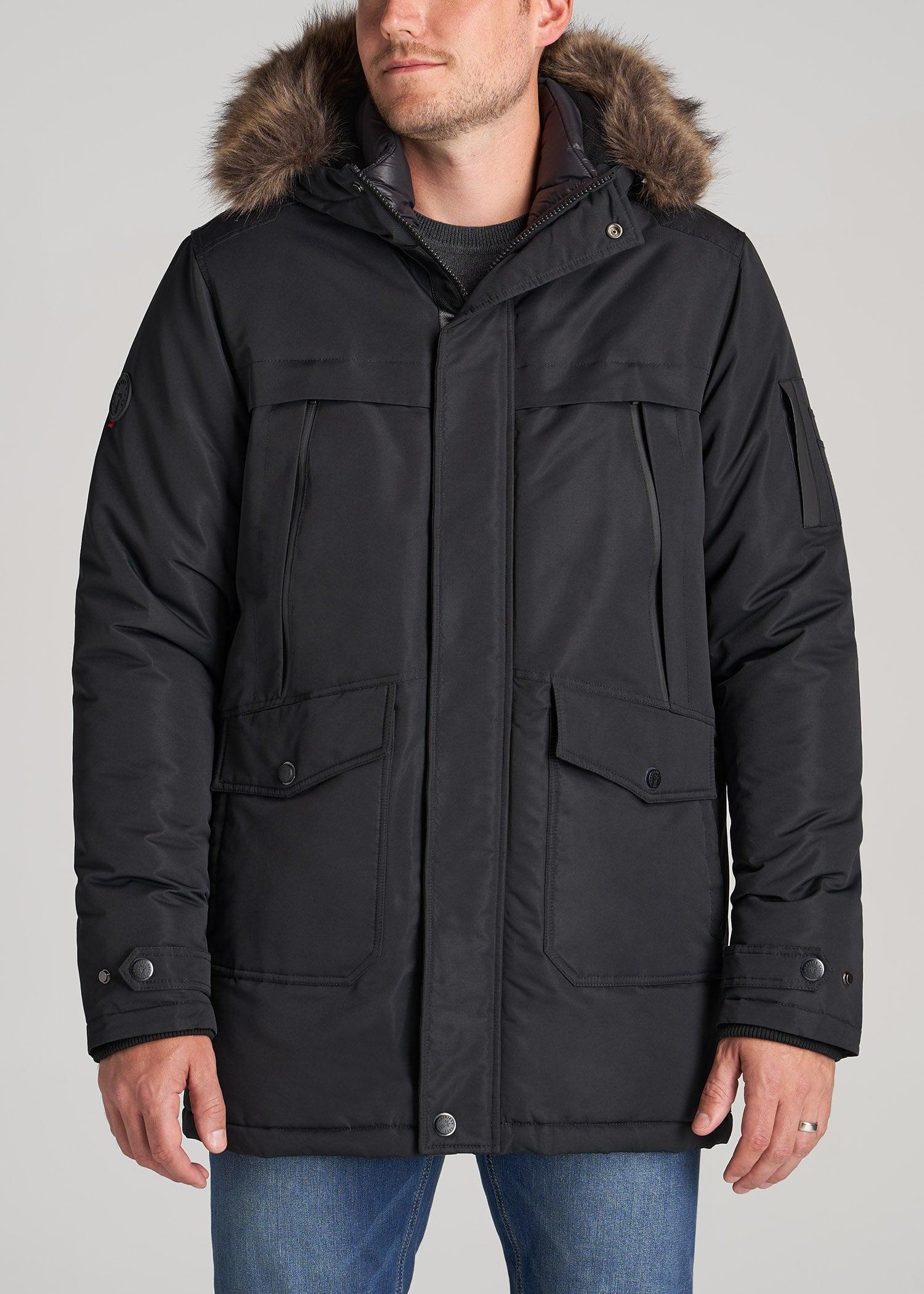 American Tall X Point Zero Tall Men's Parka in Black Product Image