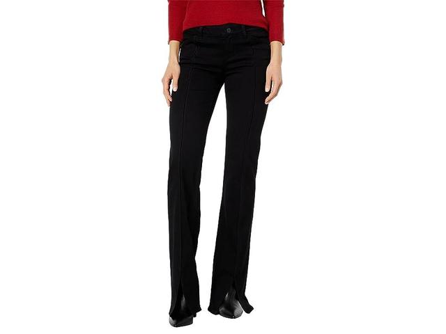 Paige Sloane Front Seams and Slit Shadow (Black Shadow) Women's Jeans Product Image