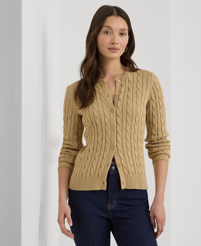 Lauren Ralph Lauren Womens Cable-Knit Cardigan Product Image