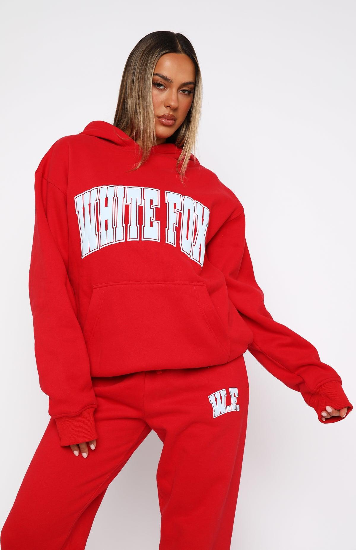 Decade Classics Varsity Oversized Hoodie Red Product Image