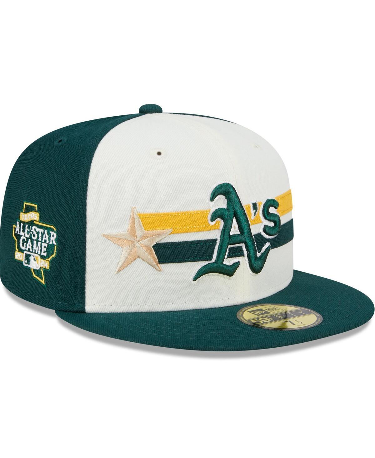 New Era Mens Cream Oakland Athletics 2024 Mlb All-Star Game Workout 59FIFTY Fitted Hat - Cream, Green Product Image