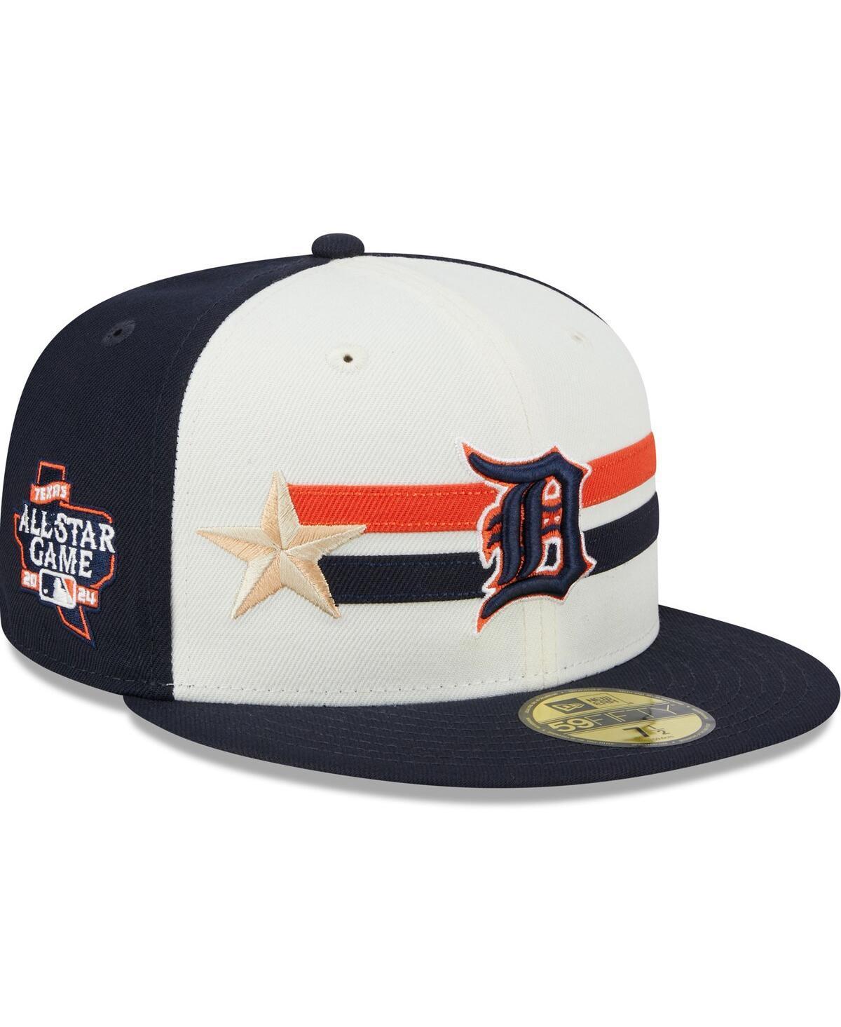 New Era Mens Cream Detroit Tigers 2024 Mlb All-Star Game Workout 59FIFTY Fitted Hat - Cream, Navy Product Image