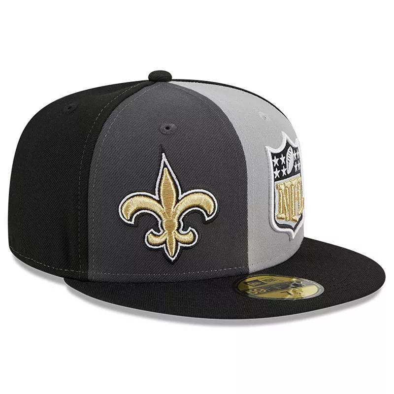 Mens New Era Gray/Black New Orleans Saints 2023 Sideline 59FIFTY Fitted Hat Product Image