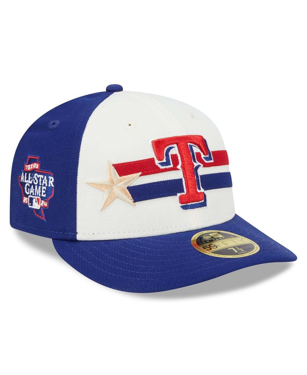 New Era Mens Cream Texas Rangers 2024 Mlb All-Star Game Workout Low Profile 59FIFTY Hat - Cream, Royal Product Image