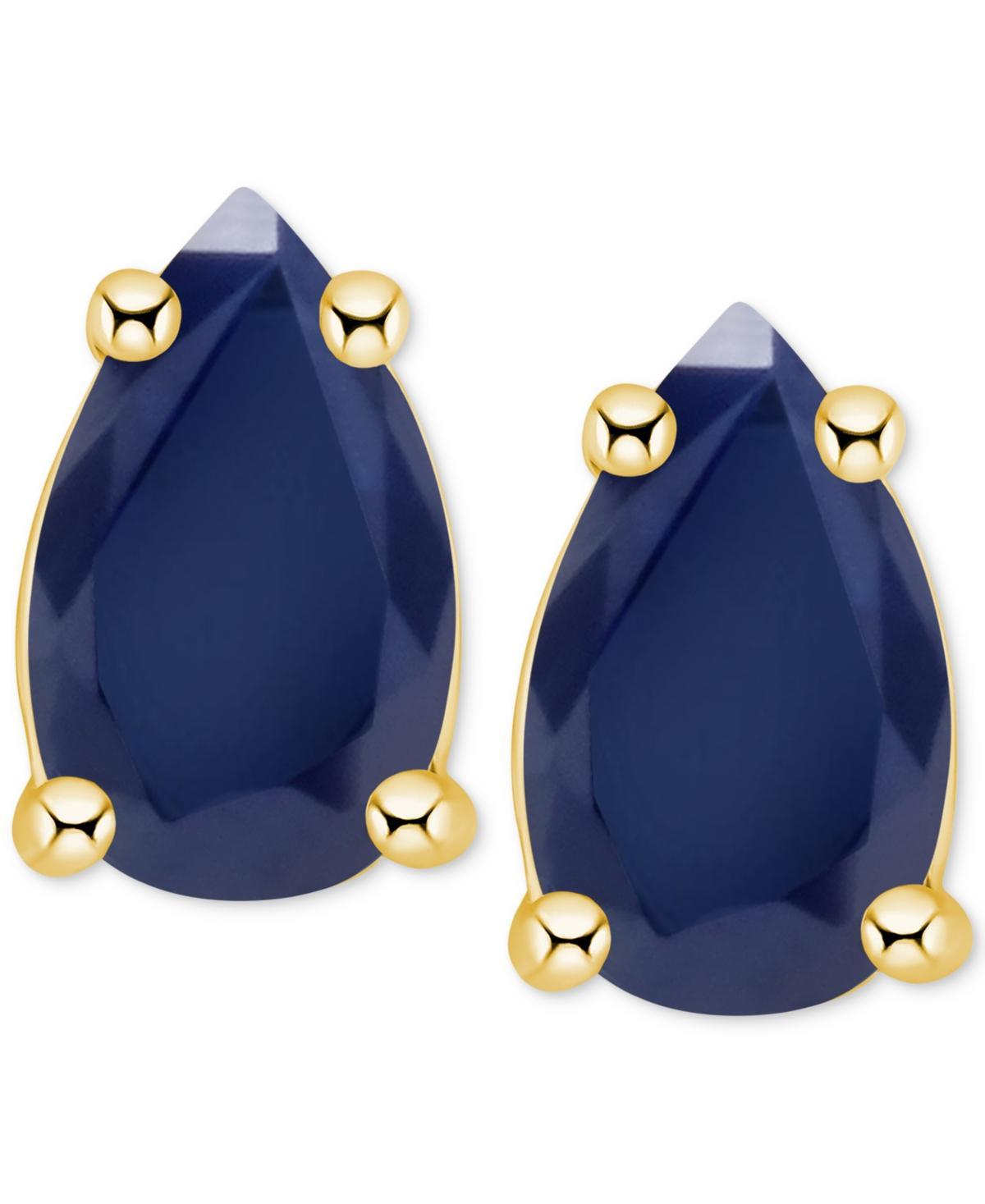 14k Gold Pear Shape Tanzanite Stud Earrings, Womens, 14k White Gold Product Image