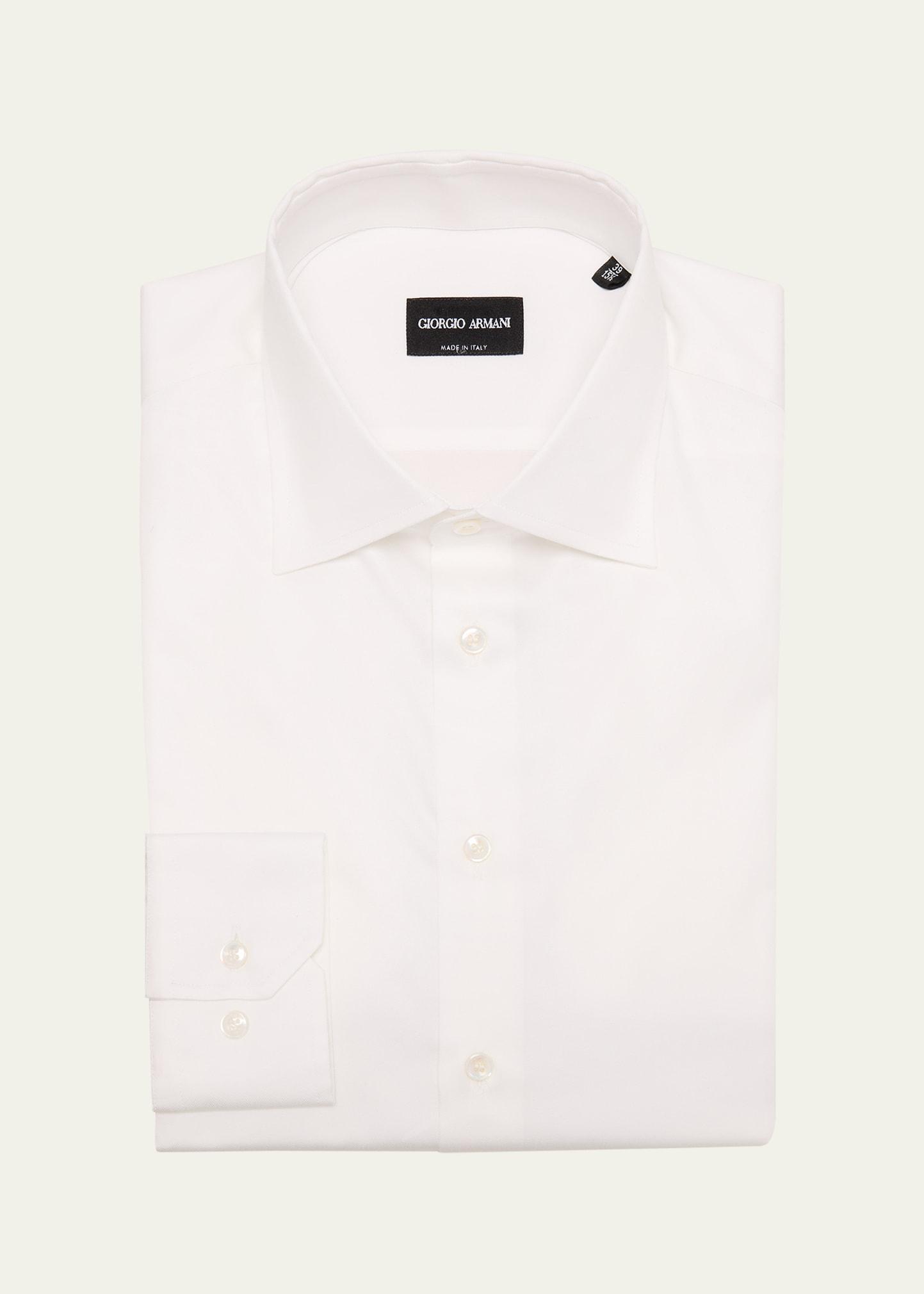 Mens Solid Cotton Dress Shirt Product Image