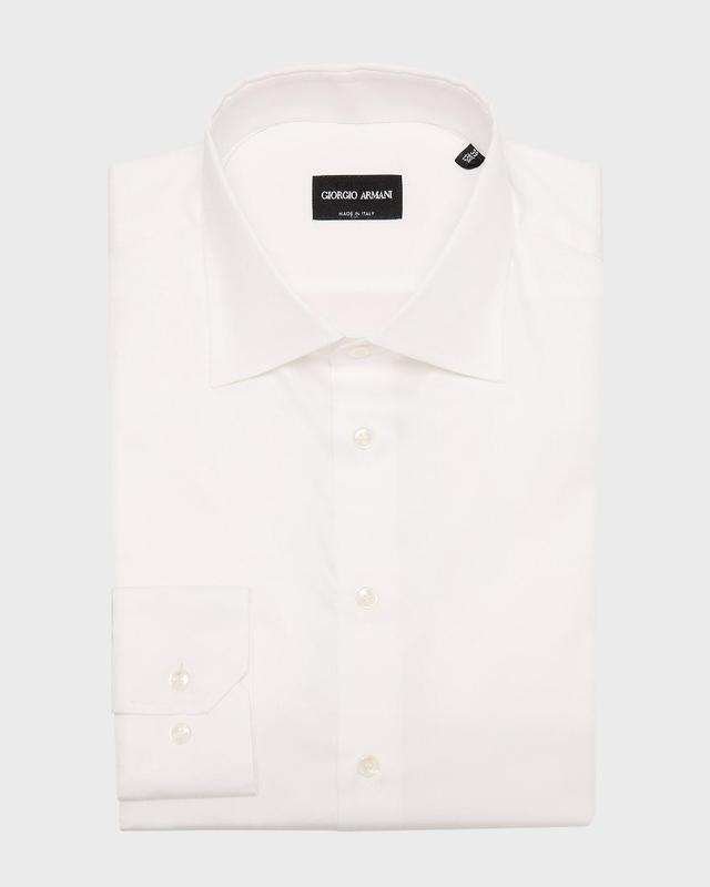 Mens Solid Cotton Dress Shirt Product Image