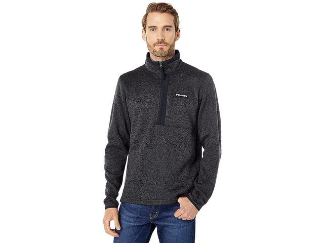 Columbia Sweater Weather 1/2 Zip (Black Heather Men's Clothing Product Image