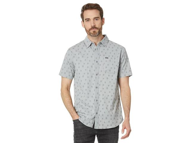 O'Neill Quiver Stretch Dobby Standard Short Sleeve Woven (Fog) Men's Clothing Product Image