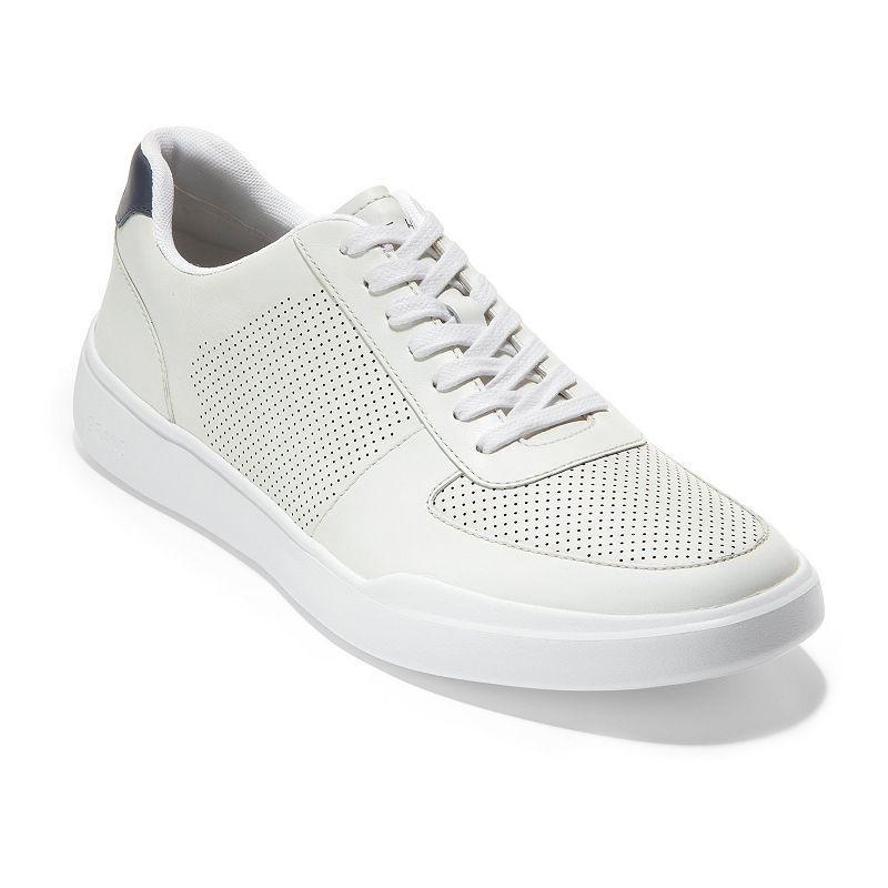 Cole Haan Grand Crosscourt Mens Leather Sneakers White Product Image