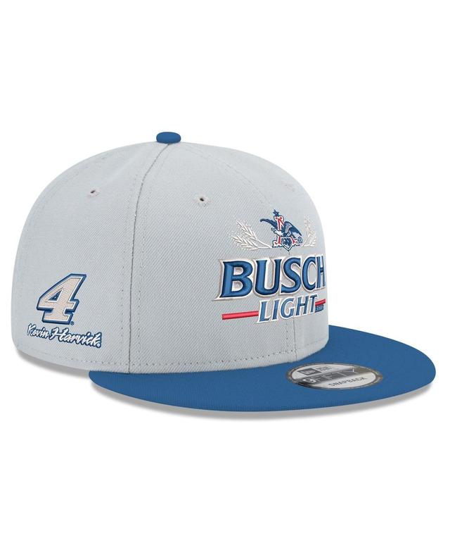 Mens New Era Gray Kevin Harvick Busch Light 9FIFTY Snapback Hat - Gray Product Image