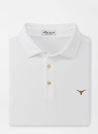 Peter Millar Mens Texas Solid Performance Jersey Polo | Color: White | Size: L Product Image