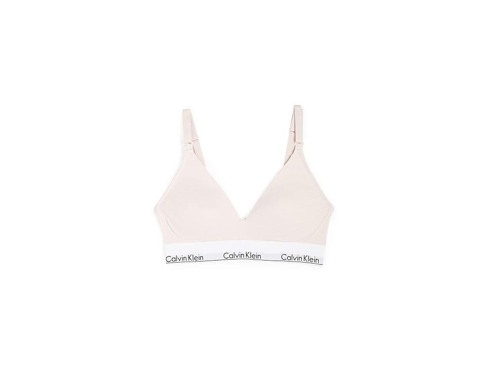 Calvin Klein Women's Modern Cotton Lightly Lined Triangle Nursing Bra (Nymph's Thigh) Women's Bra Product Image