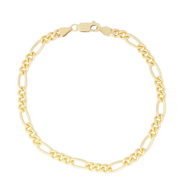 Jordan Blue Mens 14k Gold Filled 4.6 mm Figaro Chain Bracelet Product Image