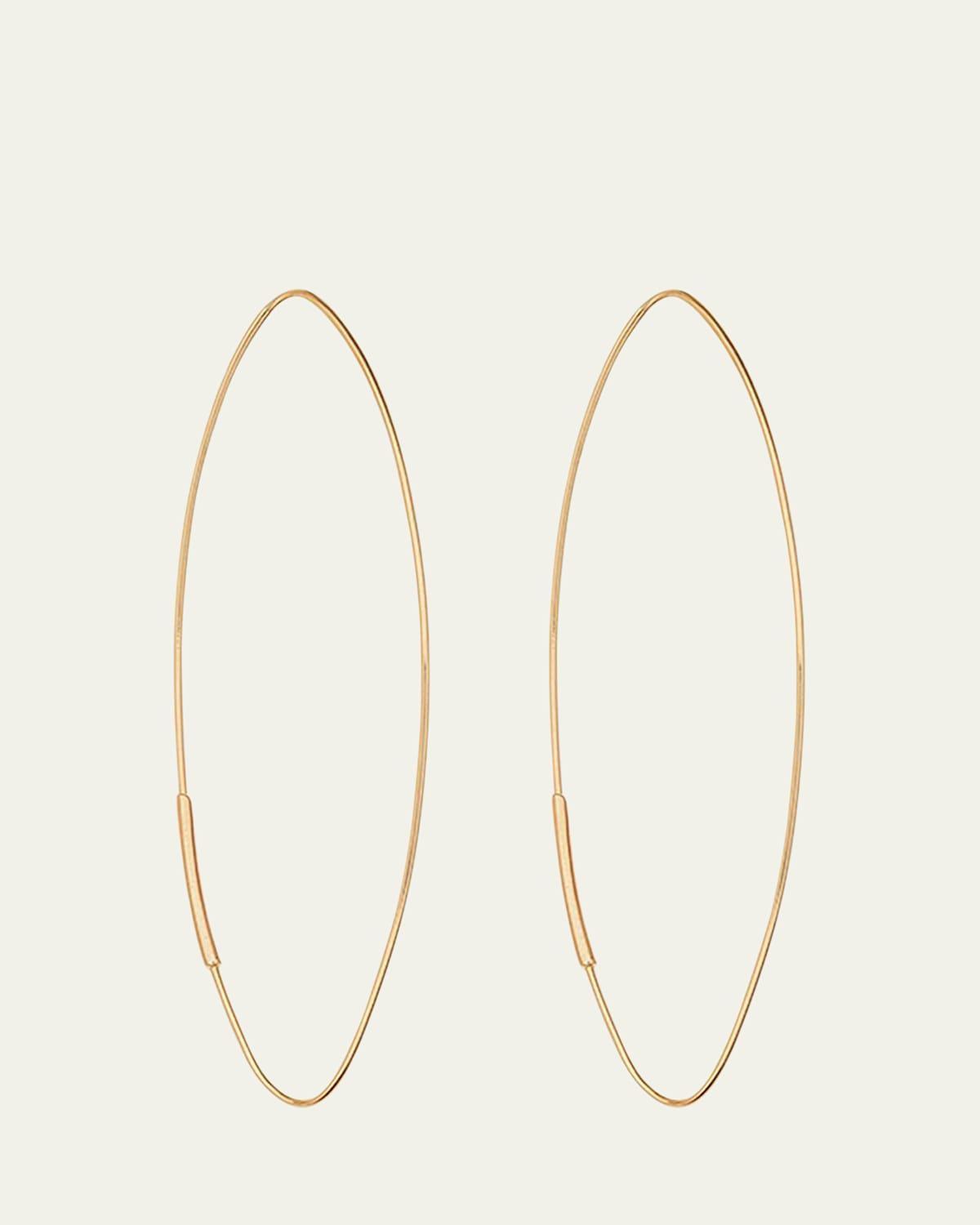 14k Small Oval Magic Hoop Earrings Product Image