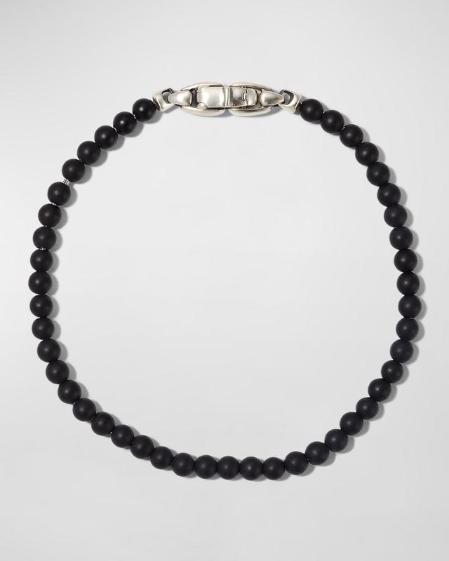 Mens Black Onyx Spiritual Beaded Bracelet Product Image