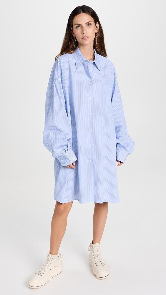 Maison Margiela Double Pinstriped Shirt Dress | Shopbop Product Image