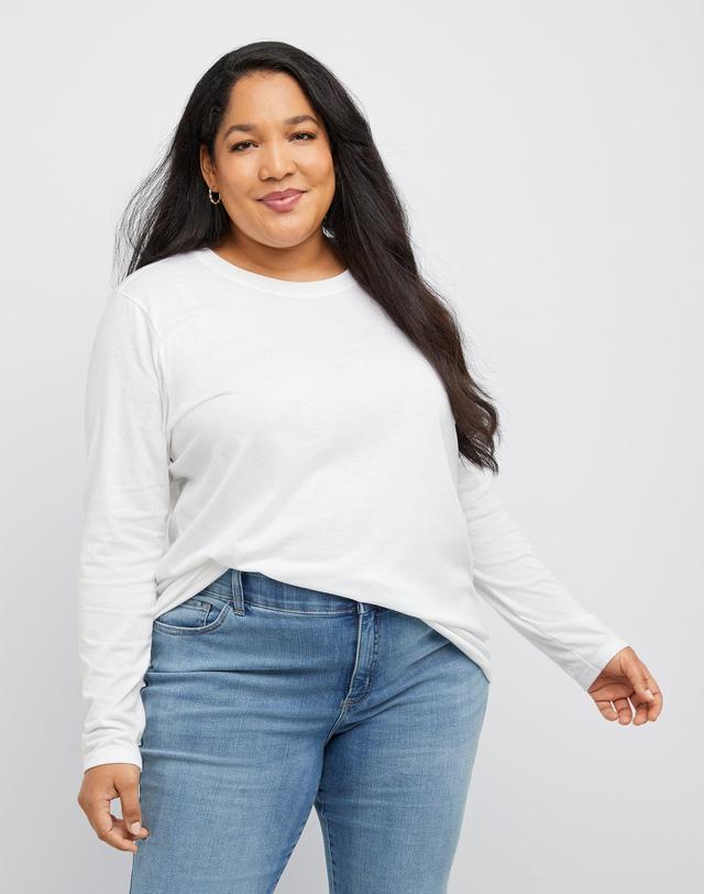 Hanes Originals Womens Tri-Blend Long-Sleeve T-Shirt (Plus Size) Eco White 4X Product Image