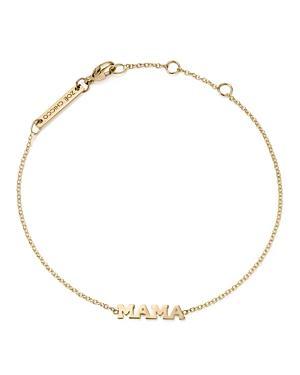 Zoe Chicco 14K Yellow Gold Tiny Capital Letter Mama Bracelet Product Image