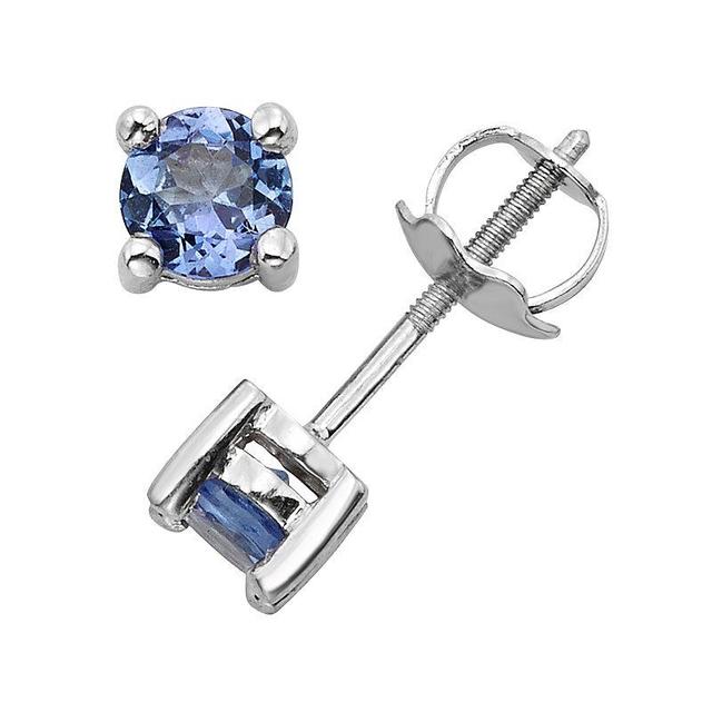 The Regal Collection Tanzanite 14k White Gold Stud Earrings, Womens, Purple Product Image