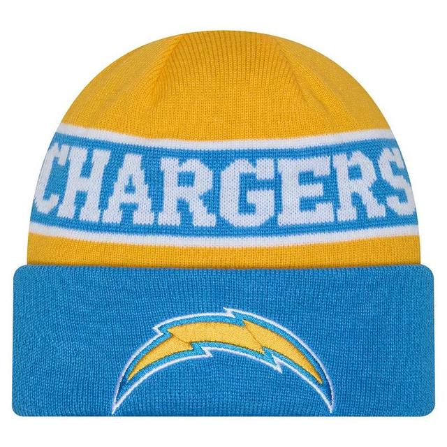 Mens New Era Powder Blue Los Angeles Chargers Reverse Cuffed Knit Hat Product Image