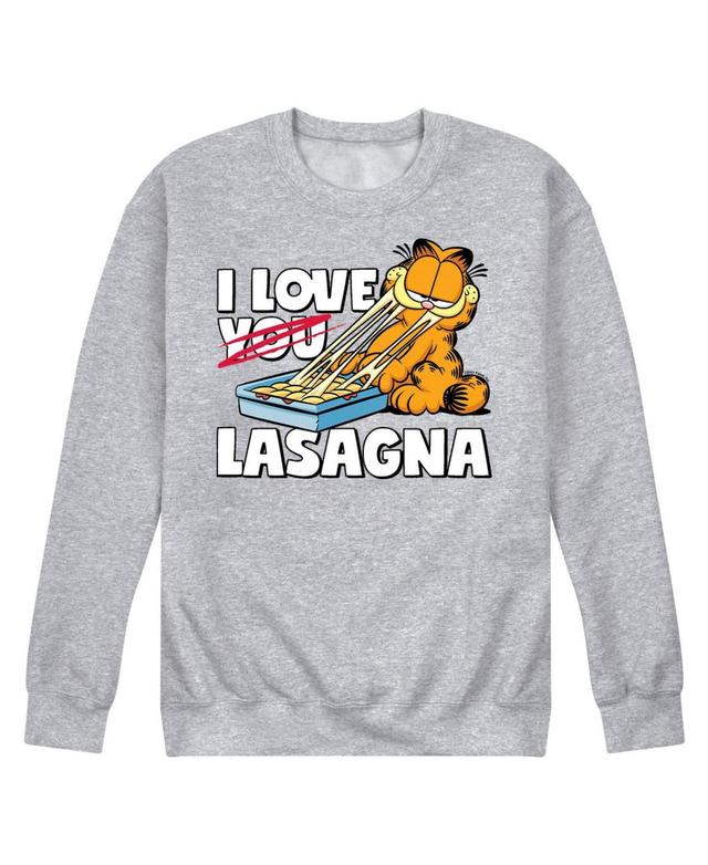 Mens Garfield I Love Lasagna Sweatshirt Med Grey Product Image