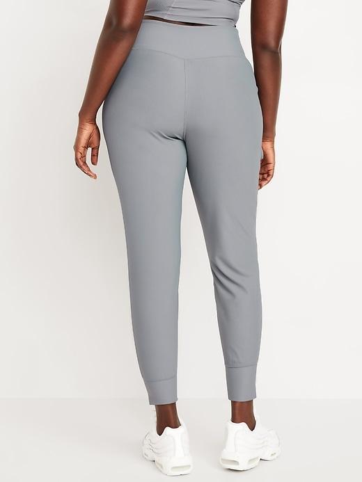 High-Waisted PowerSoft Ribbed 7/8 Joggers Product Image