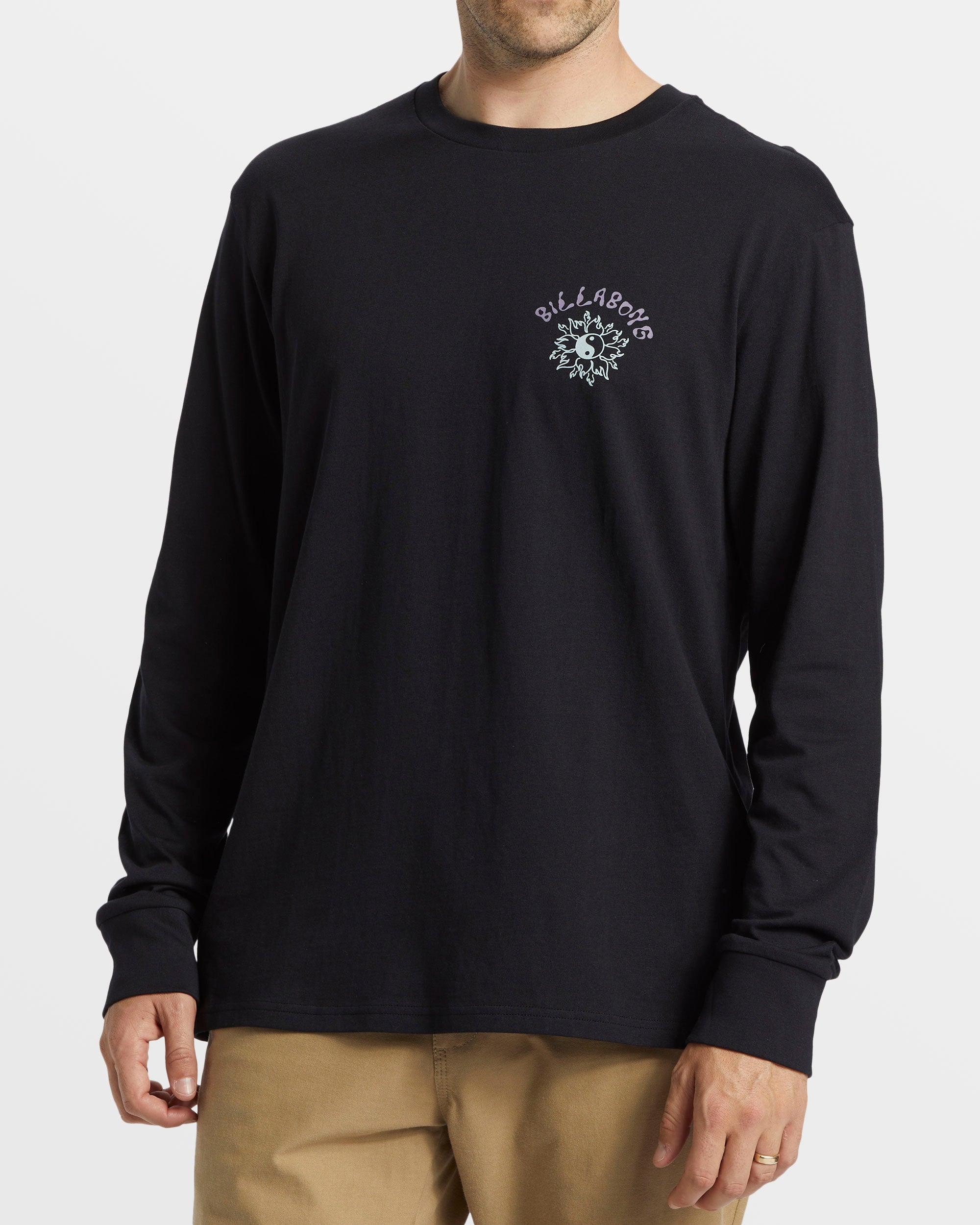 Flow Long Sleeve T-Shirt - Black Male Product Image