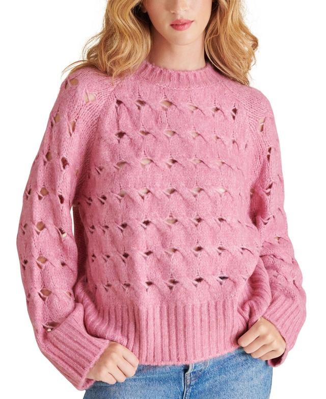 Steve Madden Womens Sonora Oversized Open-Stitch Sweater Product Image